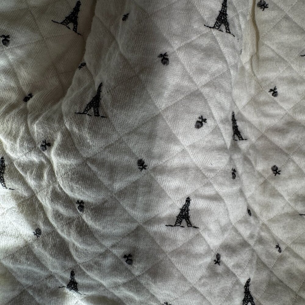 Janie and Jack Eiffel Tower Cream Footie Size 3-6 Months - Picture 2 of 5